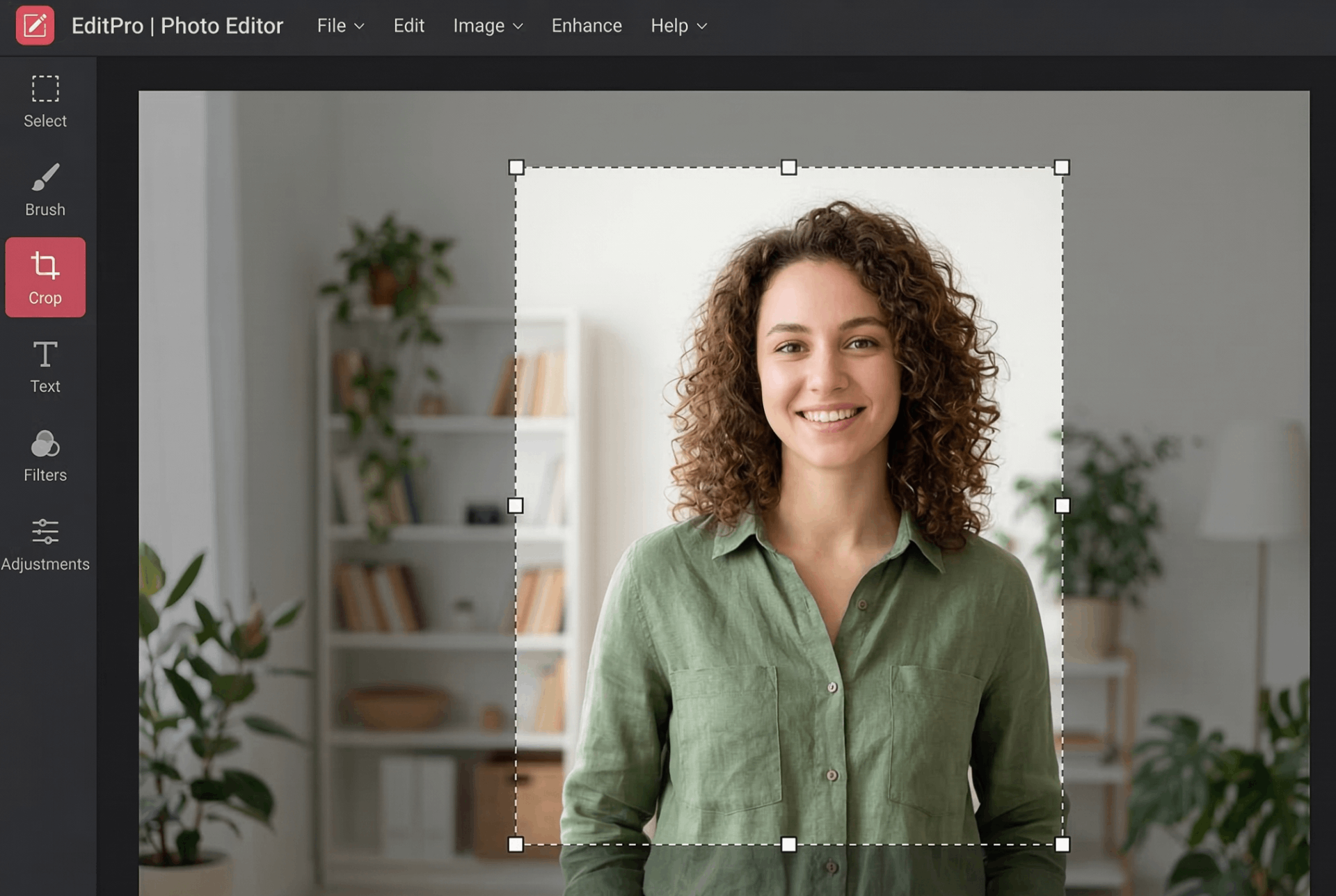 Original portrait photo before cropping - using crop image online free tool