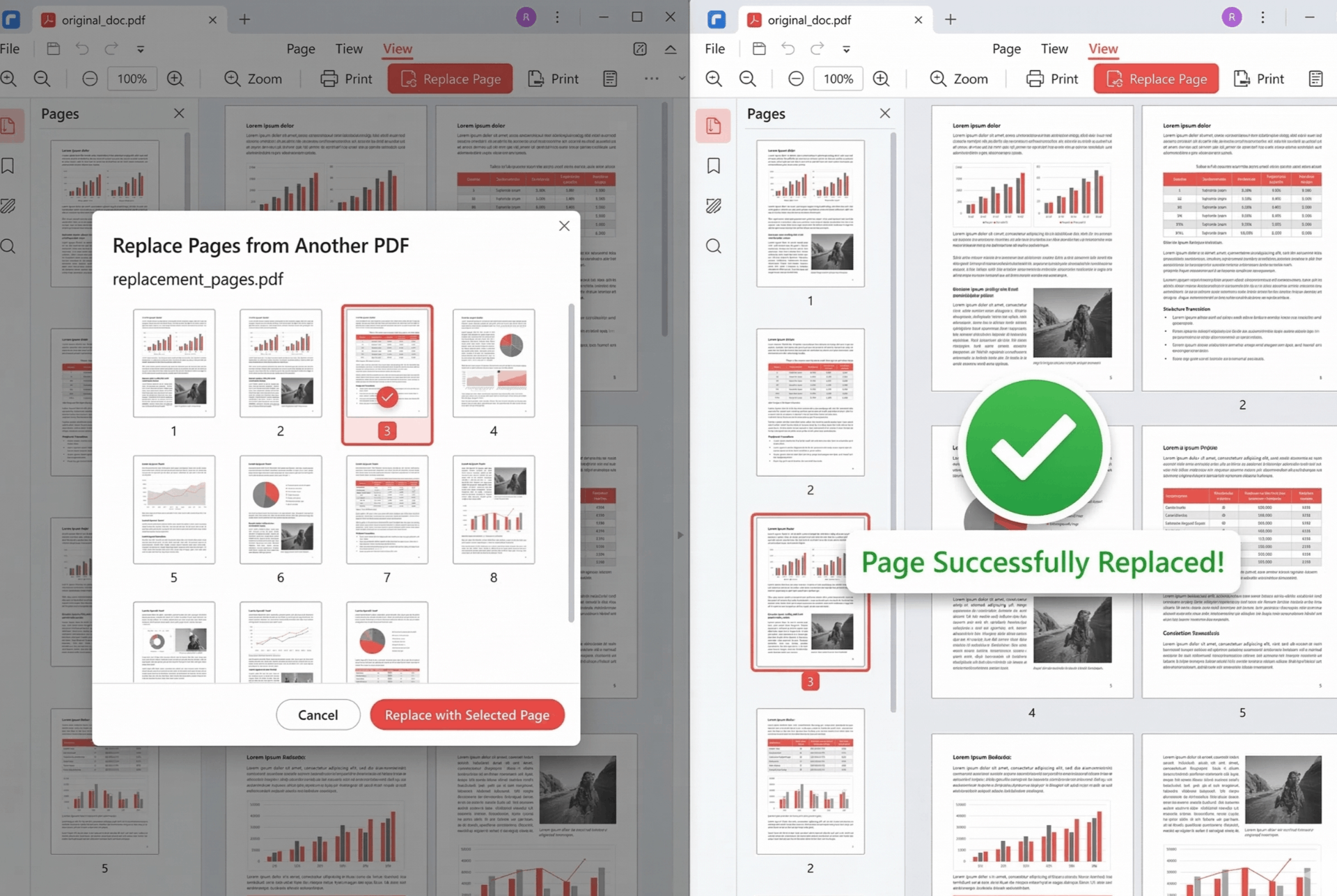 Result after using delete PDF pages online free no sign up tool - cleaned document with replace feature