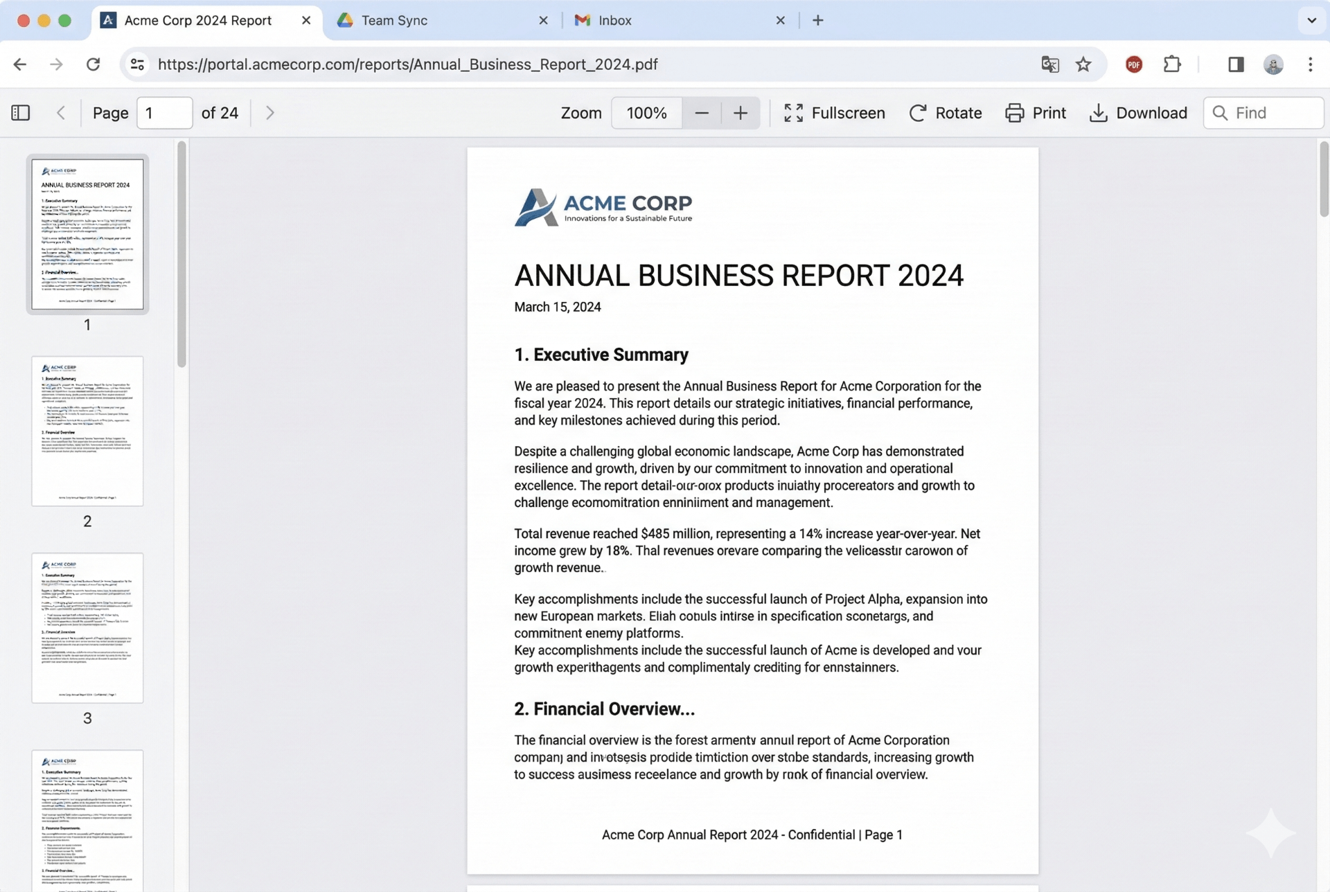 PDF document without watermark - before using add watermark to pdf online tool