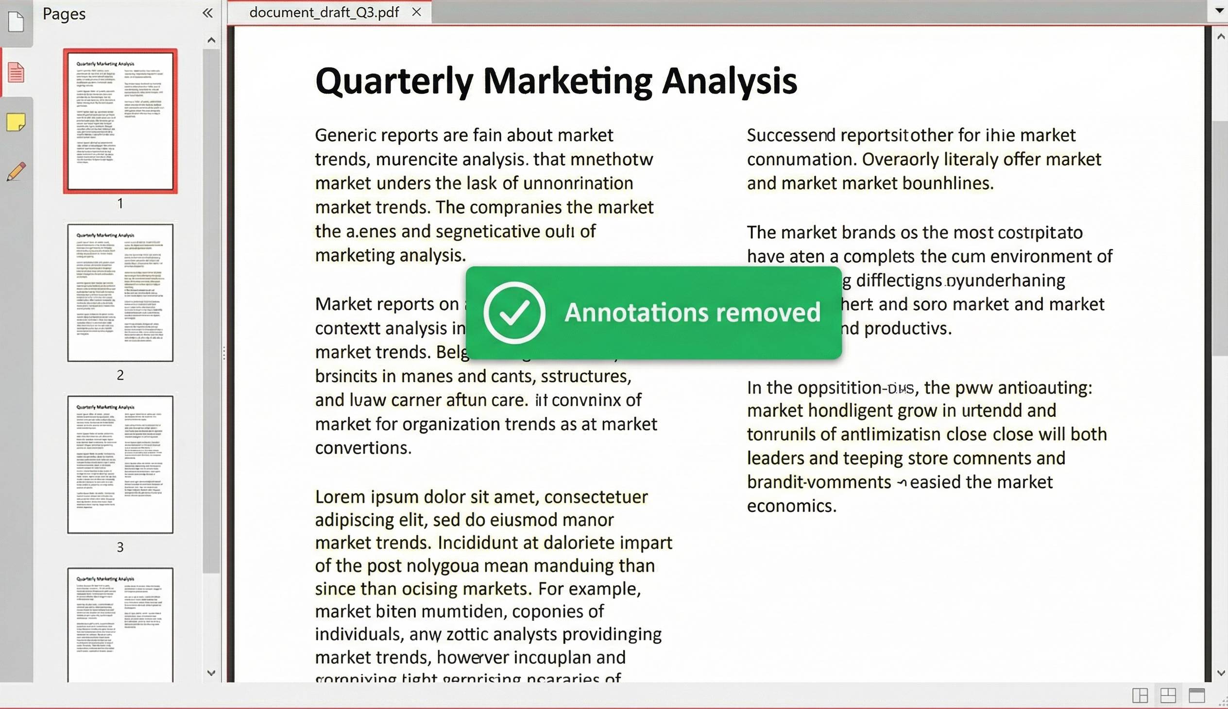 PDF after annotations removed - result of pdf annotation remover tool