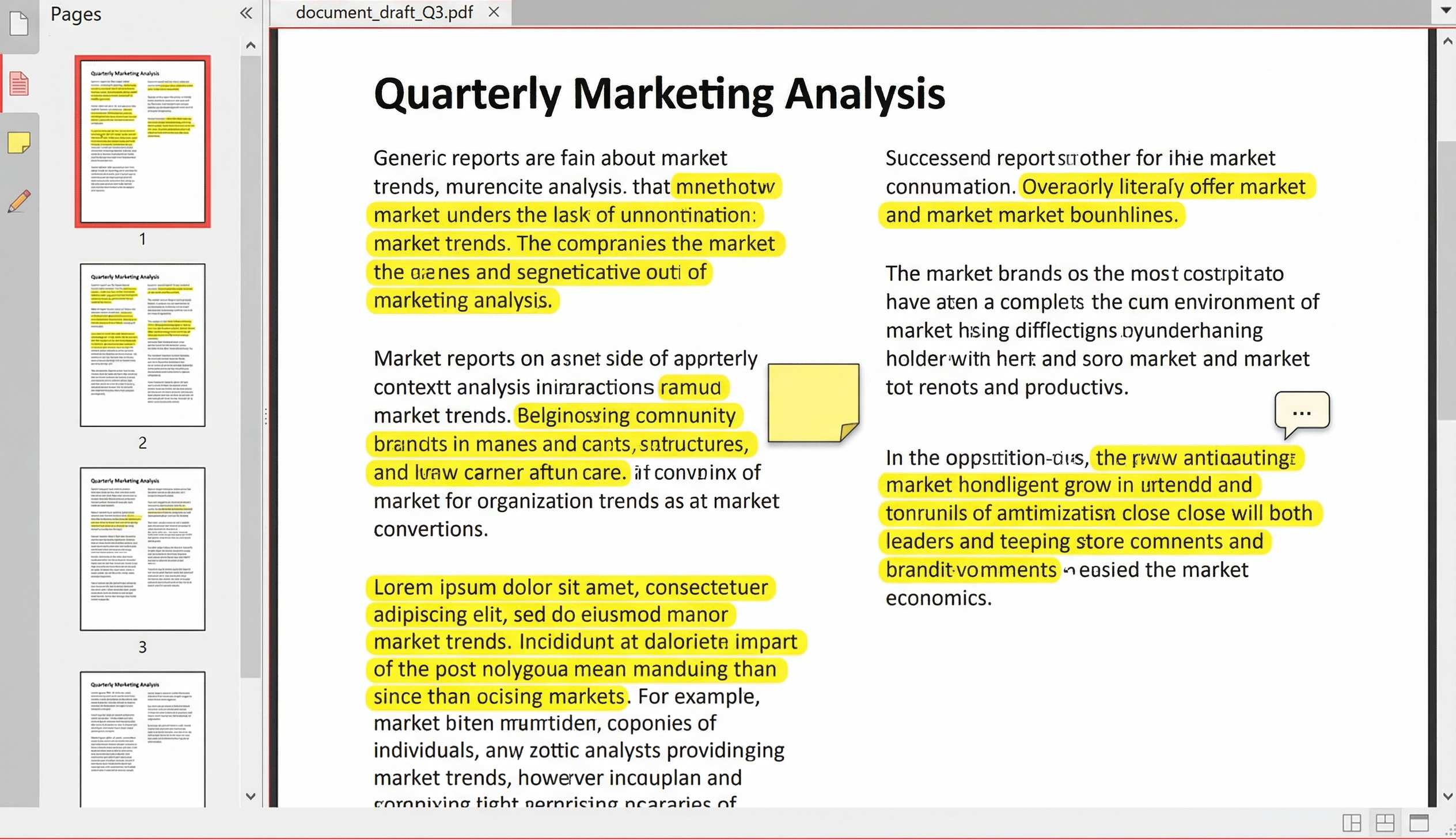PDF with visible annotations before cleaning - using remove annotations pdf online free tool