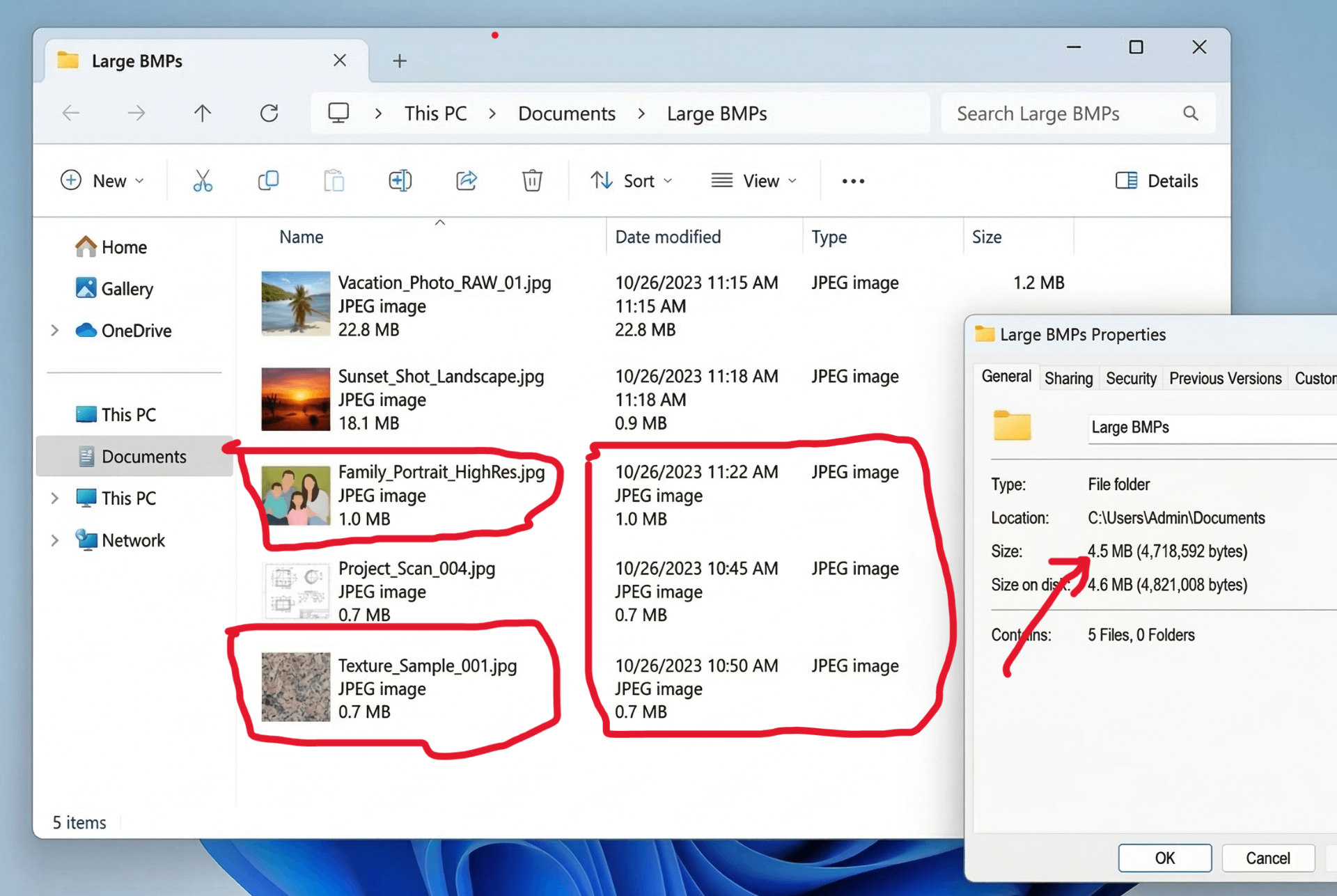 BMP files converted to JPG with 90% size reduction - result of batch convert bmp to jpg windows 11