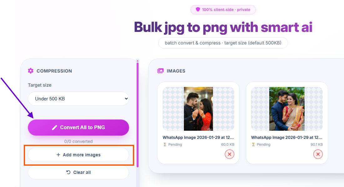 Multiple JPG files ready for bulk conversion - jpg to png converter free in bulk tool