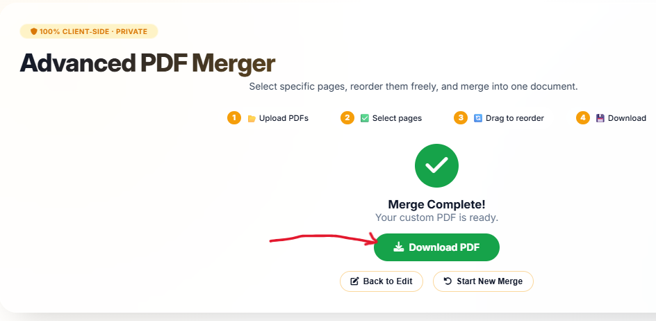 Multiple PDFs combined into one document - combine 3 pdf files into 1 result