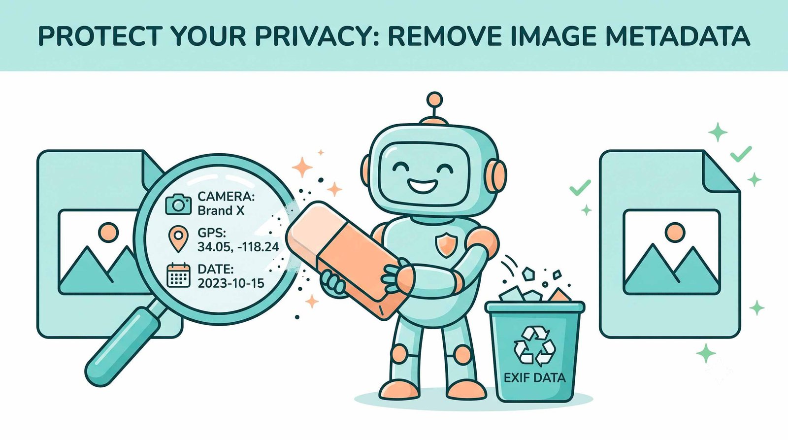 remove image metadata and remove EXIF data online safely and privately