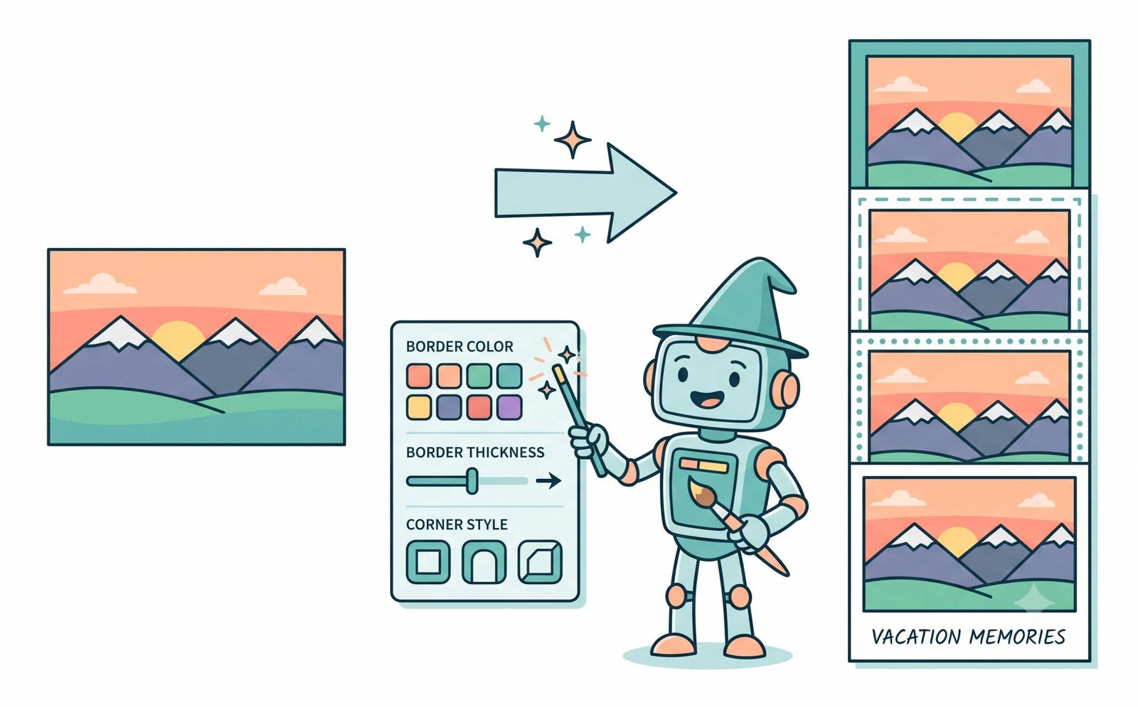 dashboard to add border to photo for instagram
