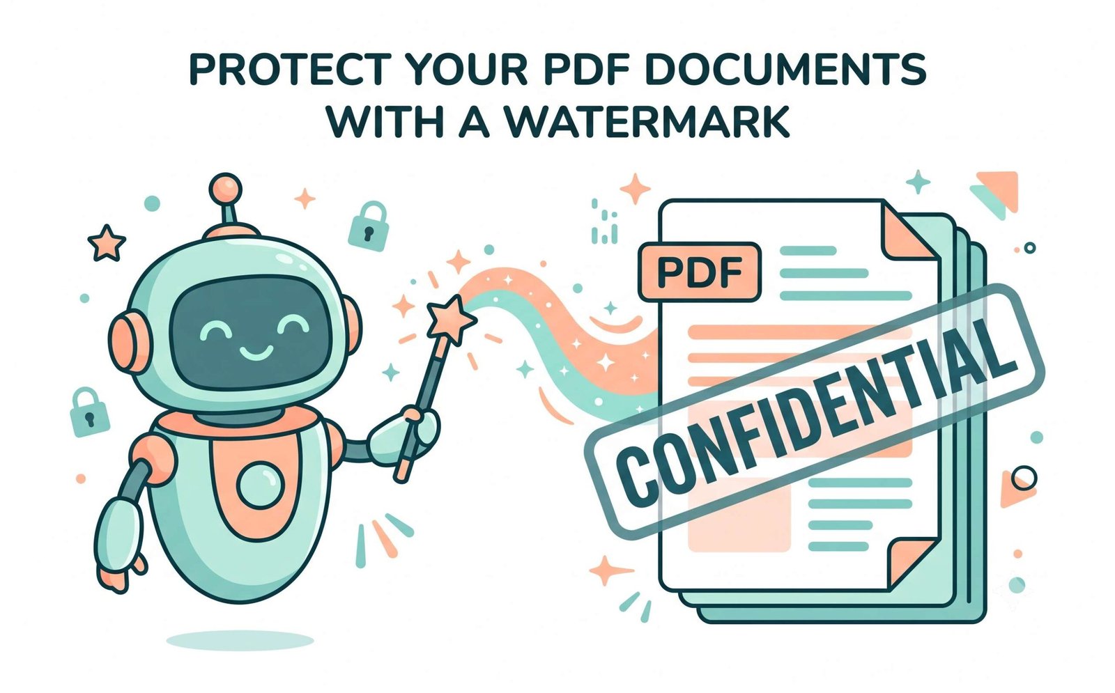 Add draft watermark to pdf - custom confidential stamp and logo tool