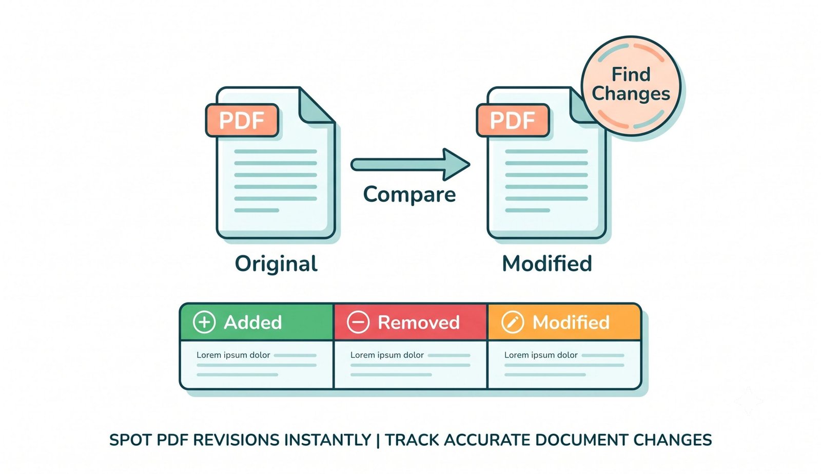 dashboard showing how to compare two pdfs for differences
