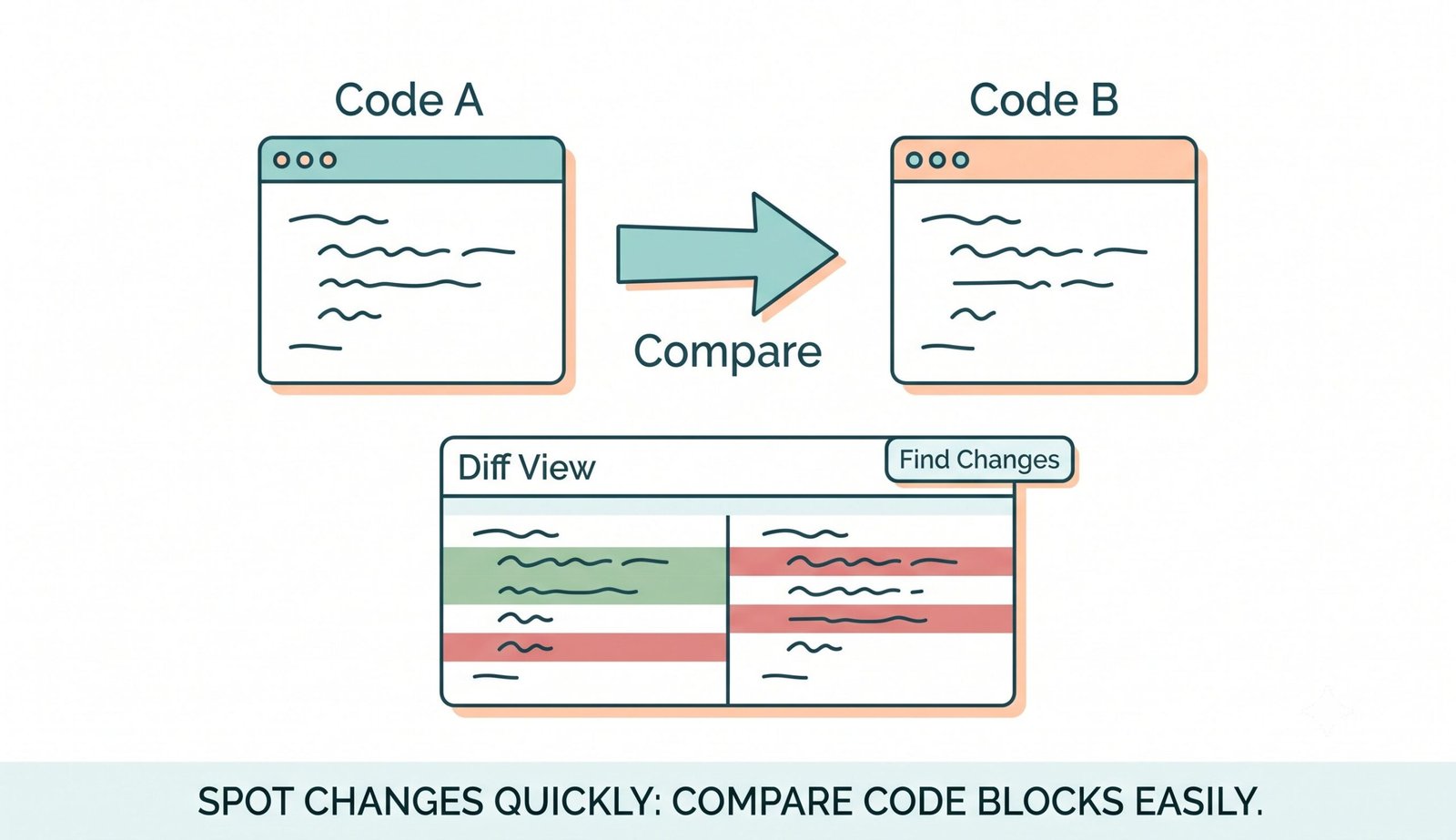 JSON diff checker online comparison tool interface with side by side code inspection