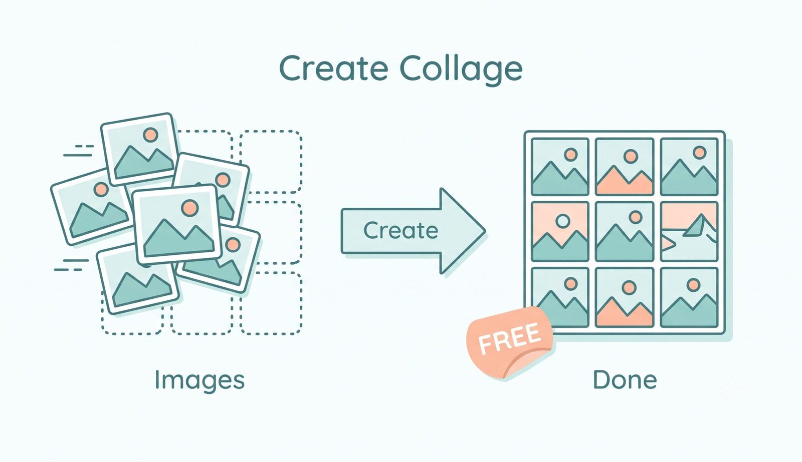 image grid maker interface showing photo collage builder