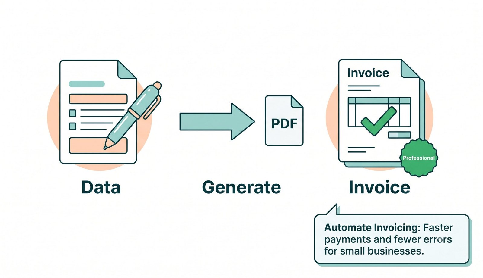 dashboard showing how to use the simple invoice generator