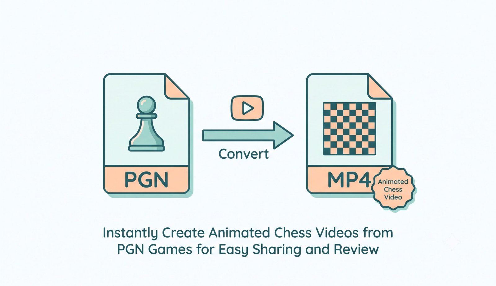 dashboard of the chess pgn to video converter showing board preview and move controls