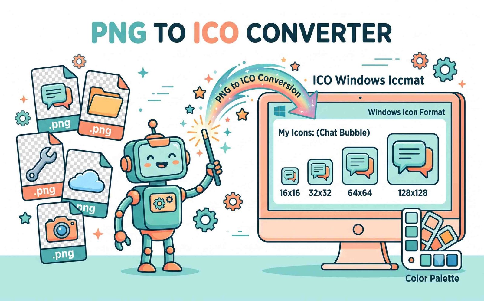 dashboard of the jpg to ico converter tool with multi resolution favicon preview