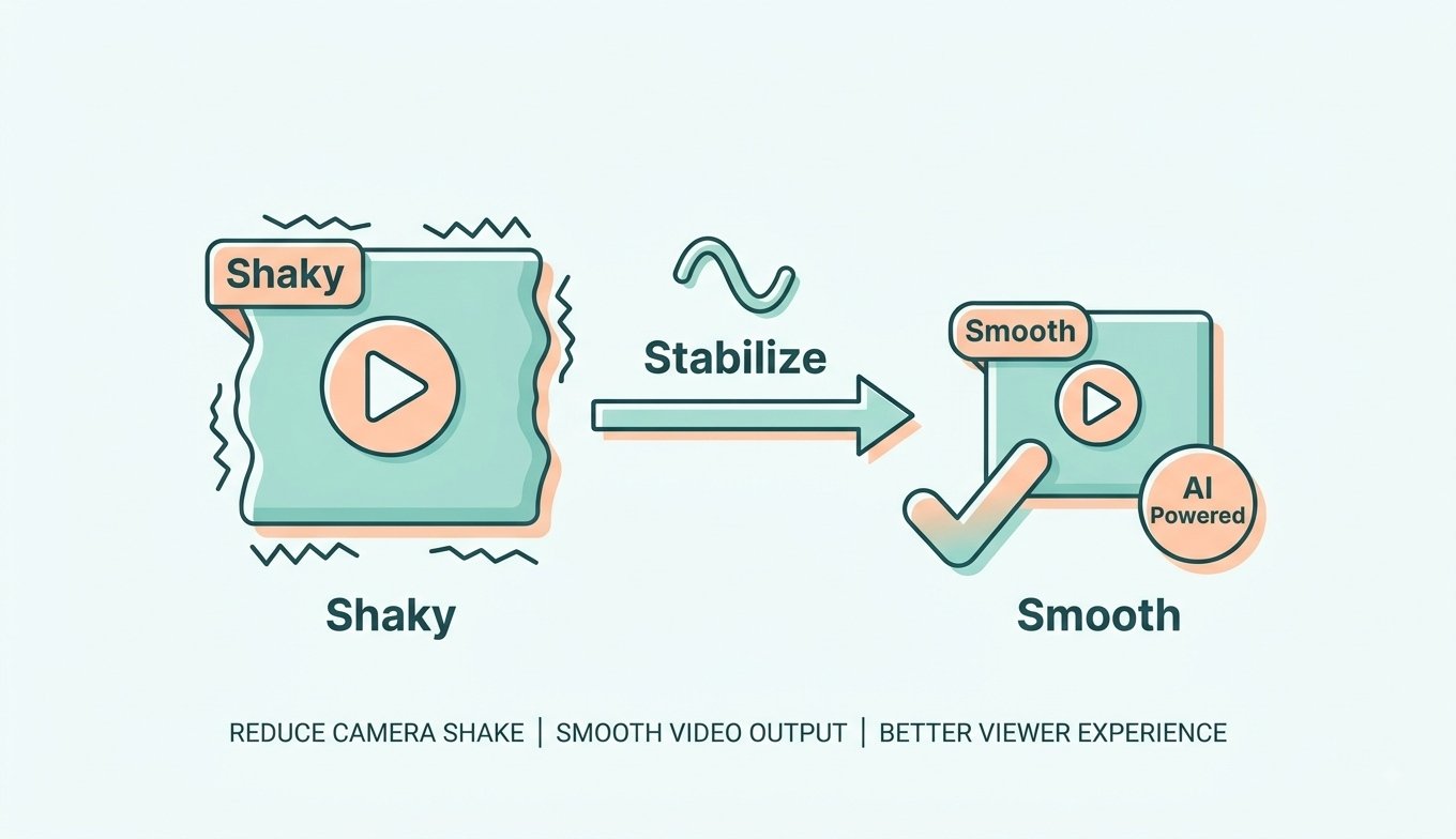 Dashboard showing how to stabilize shaky video with AI-powered video stabilization